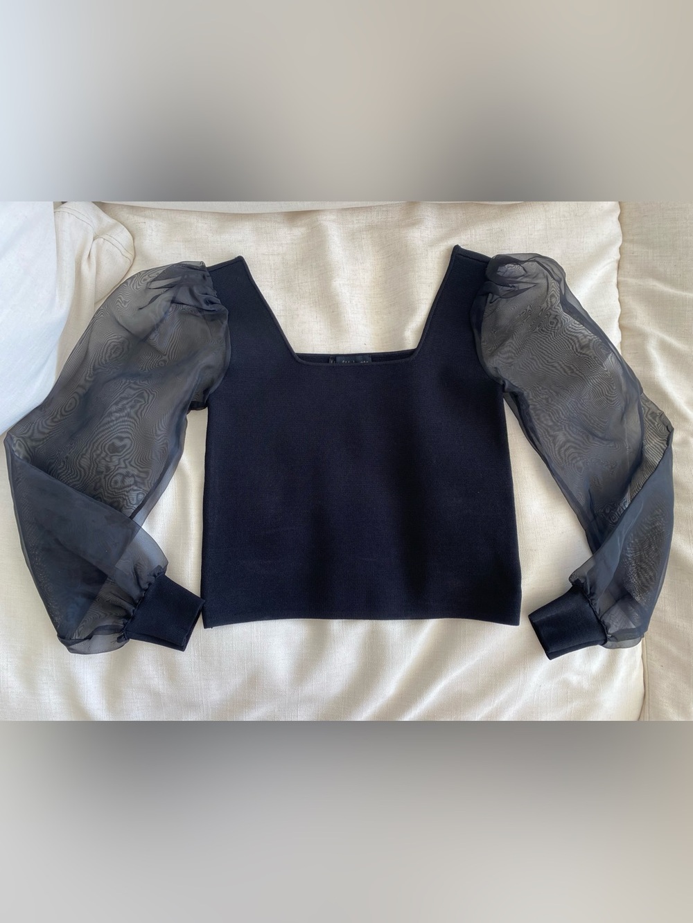 Black Organza Top
